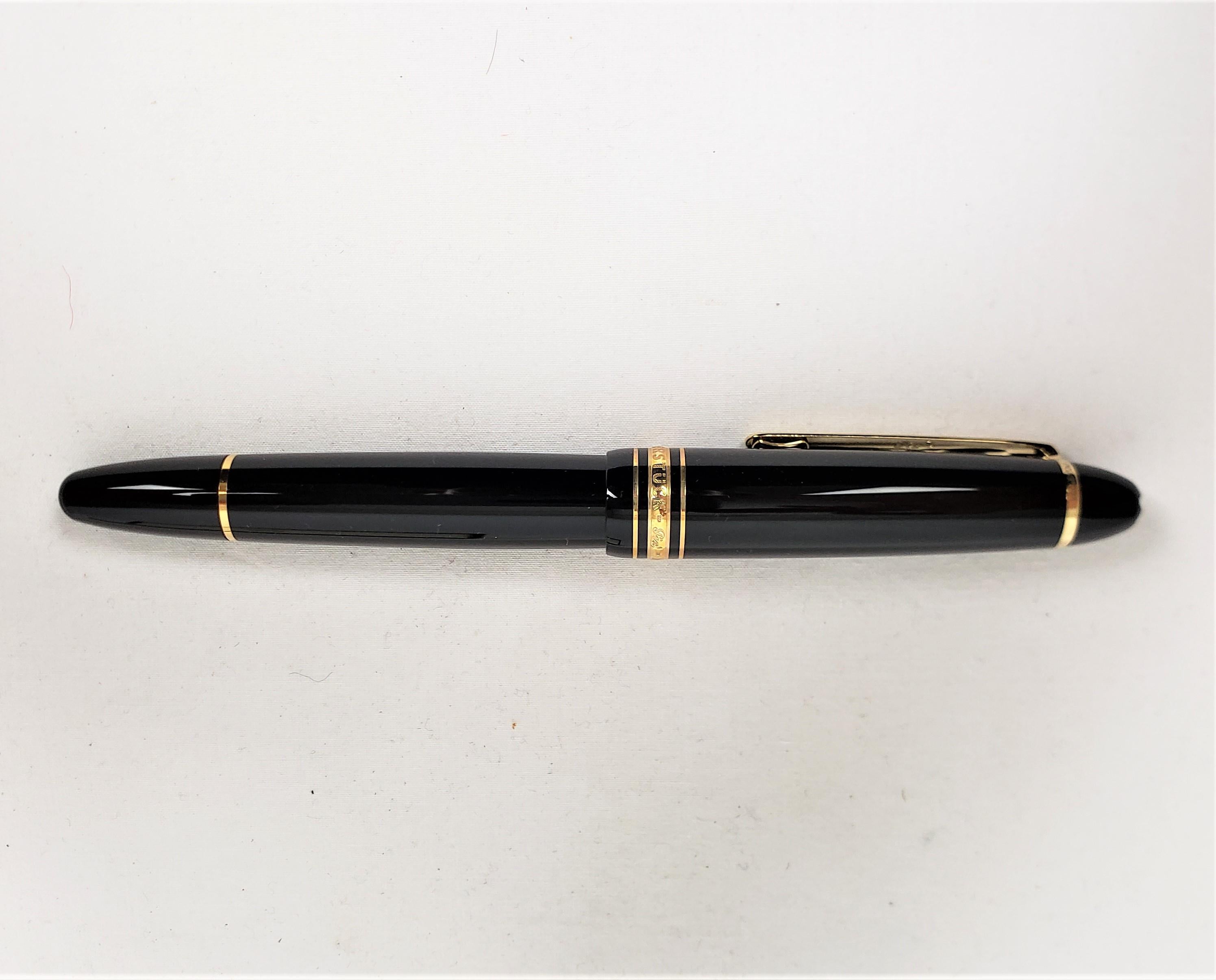 20th Century Vintage Montblanc Meisterstuck Classique Fountain Pen with Papers & Boxes For Sale
