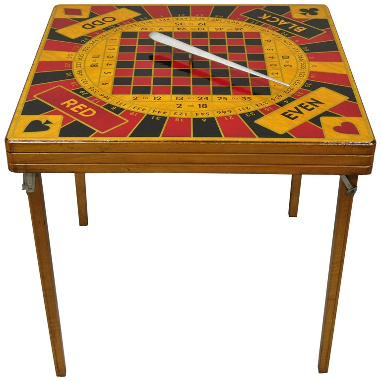 Vintage Monte Carlo 5 in 1 Folding Game Table by Ken Wood Products at