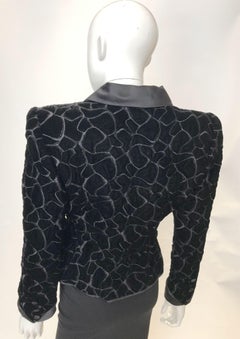 Vintage Monteverdi Couture Black Velvet Jacket