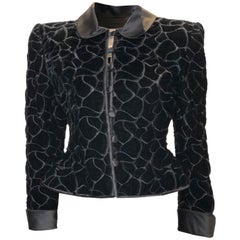 Vintage Monteverdi Couture Black Velvet Jacket