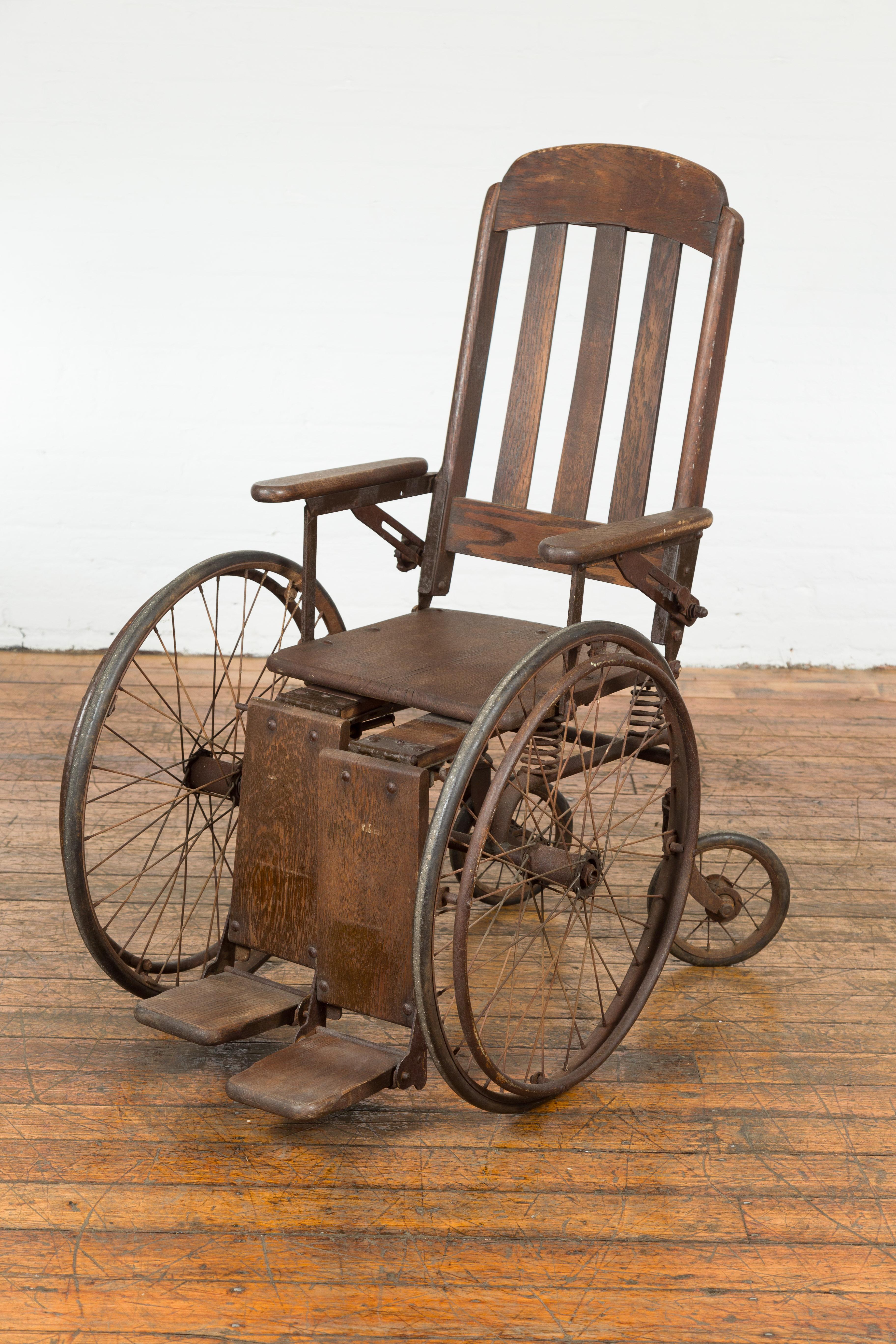 Vintage Wooden Wheelchair, Prop Design For Sale 7