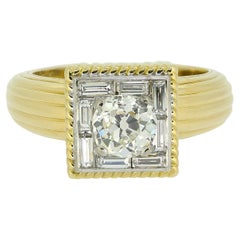 Vintage Monture Cartier Diamond Ring