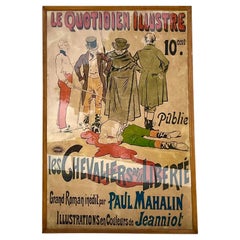 Vintage Monumental 1920s French Poster “Les Quotidien Illustre”