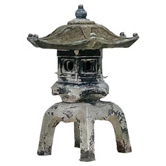 Retro Monumental Asian Cast Concrete Stacked Pagoda