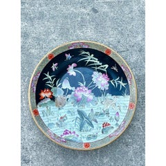 Vintage Monumental Asian Floral Bowl