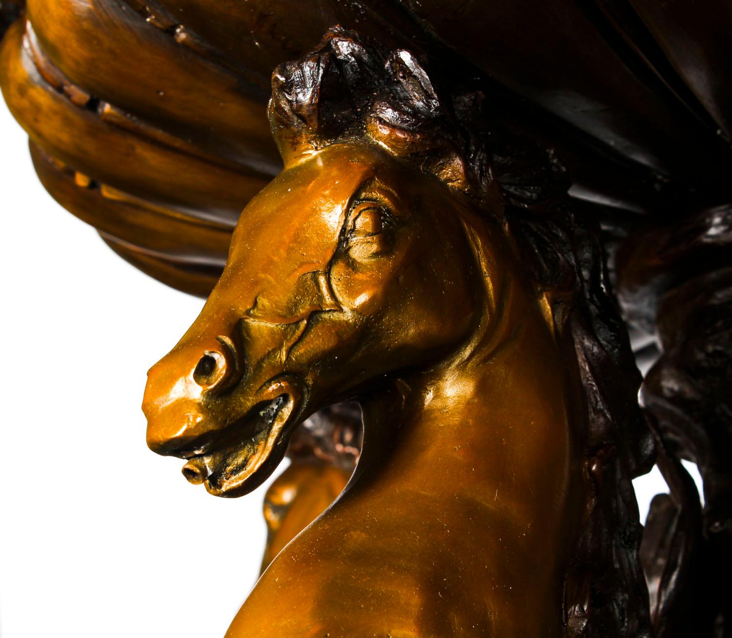 Monumentaler italienischer Barockbrunnen aus Bronze im Vintage-Stil des 20. Jahrhunderts 8