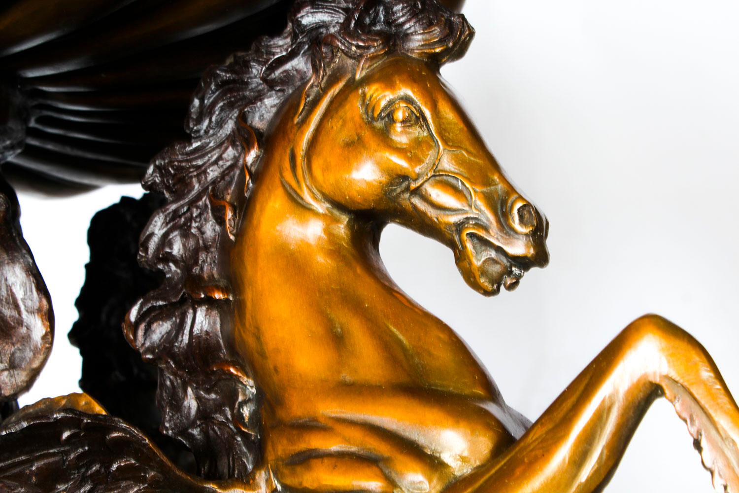 Monumentaler italienischer Barockbrunnen aus Bronze im Vintage-Stil des 20. Jahrhunderts 9