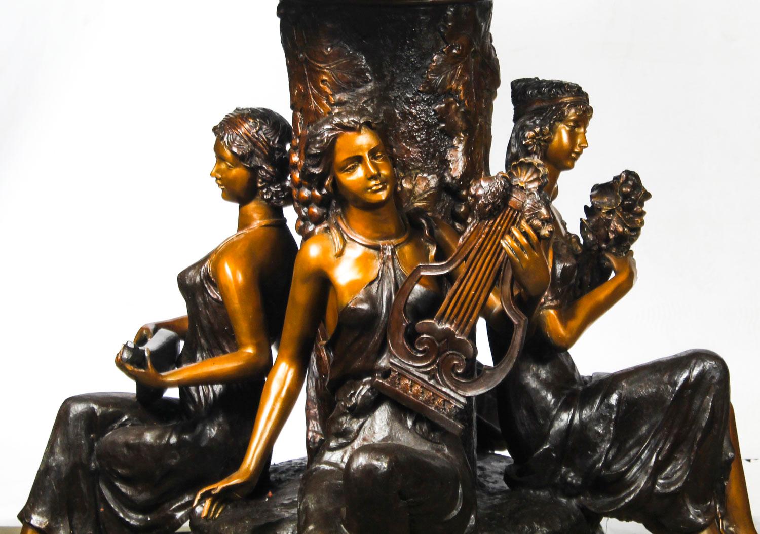 Monumentaler italienischer Barockbrunnen aus Bronze im Vintage-Stil des 20. Jahrhunderts 13