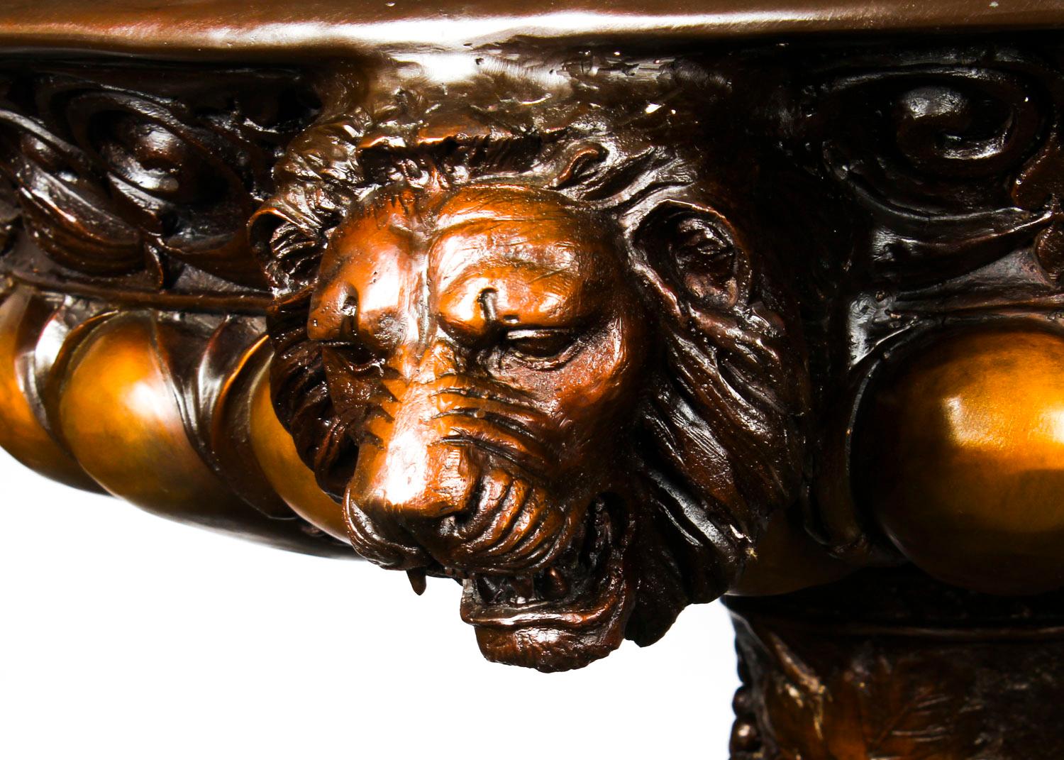 Monumentaler italienischer Barockbrunnen aus Bronze im Vintage-Stil des 20. Jahrhunderts 3