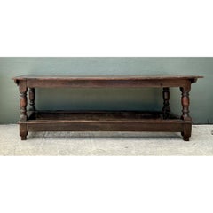 Vintage Monumental Belgian Wood Farmhouse Table