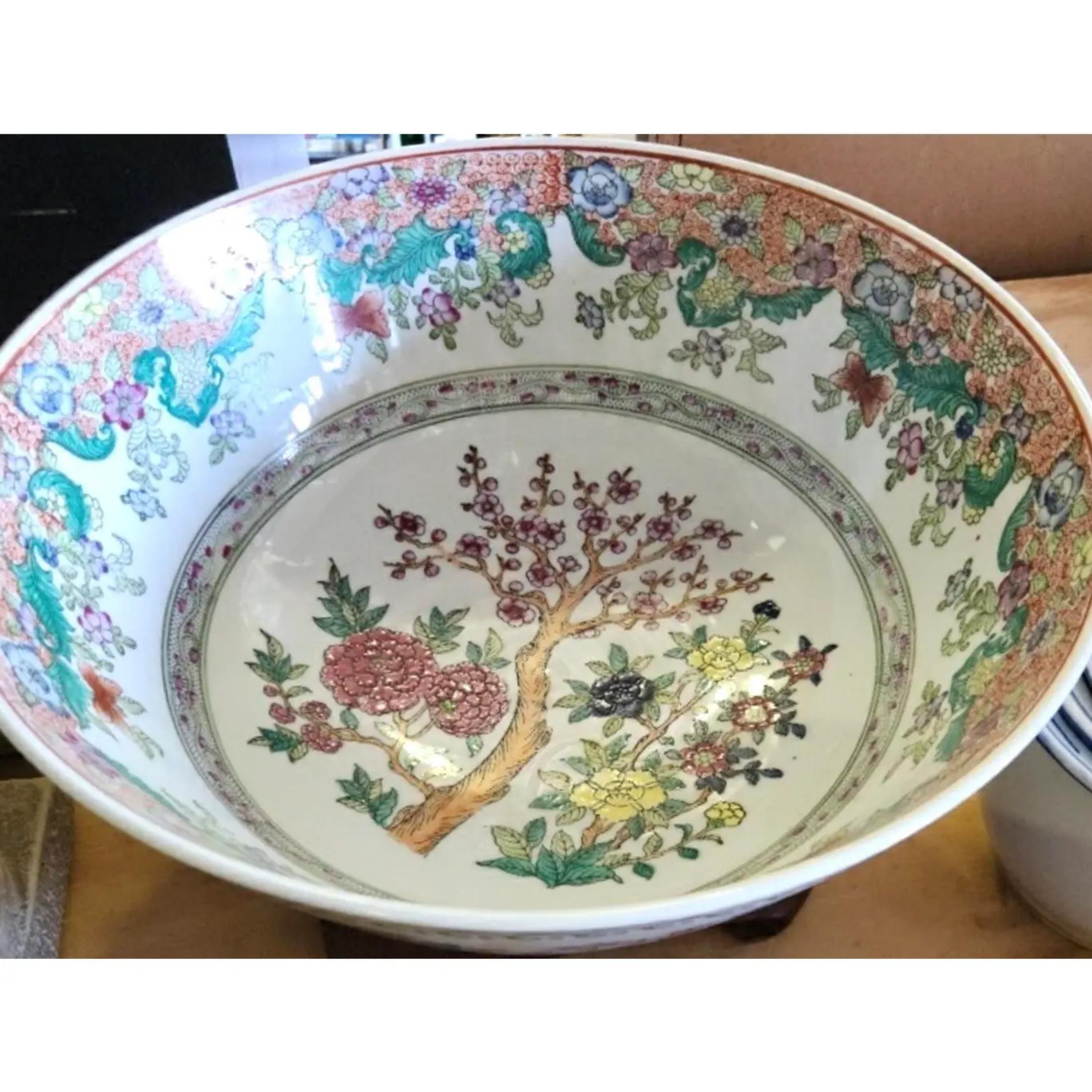 20th Century Vintage Monumental Boho Asian Bowl For Sale
