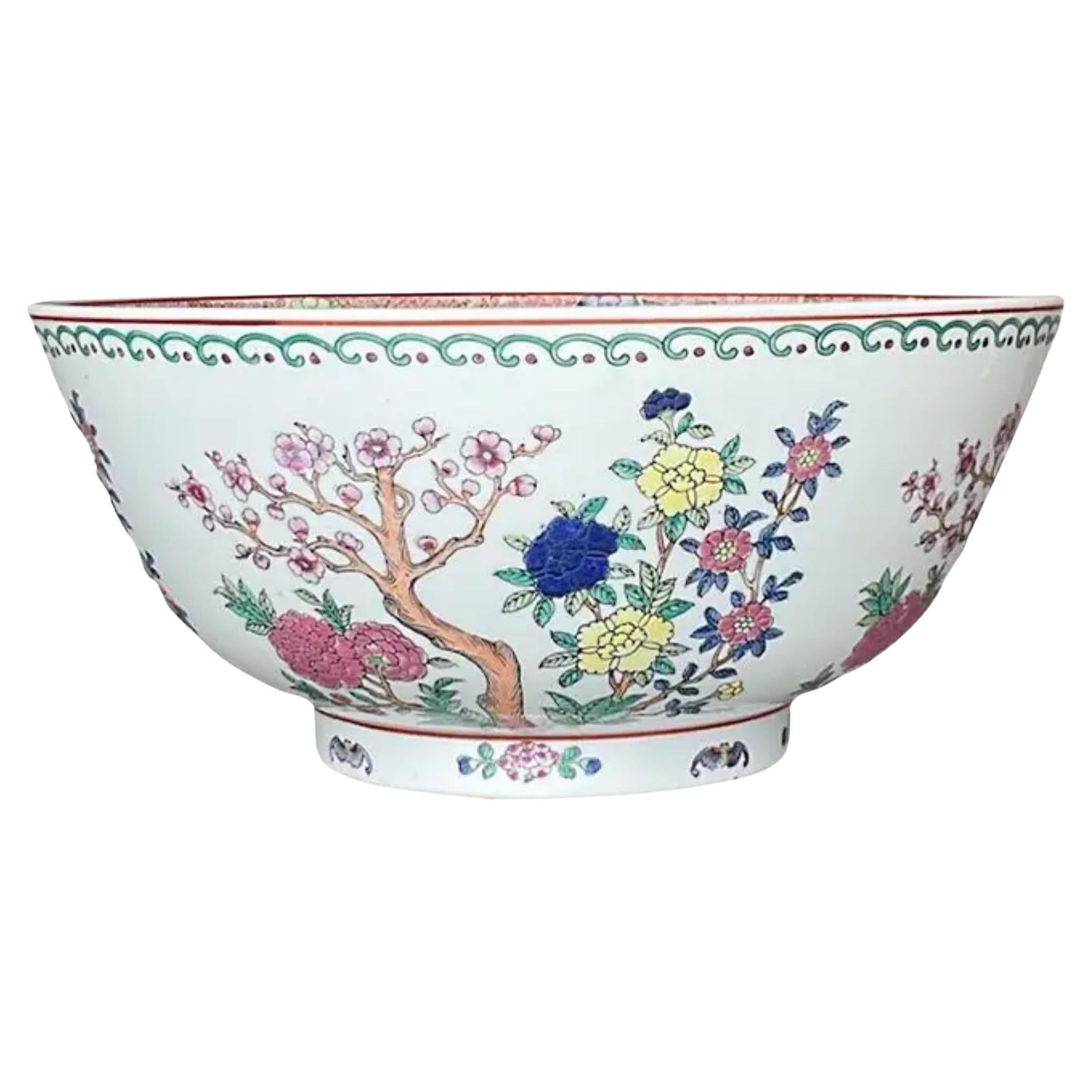 Vintage Monumental Boho Asian Bowl For Sale