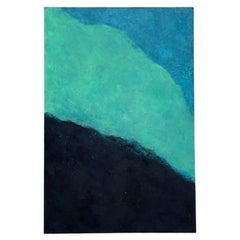 Vintage Monumental Boho Olio astratto originale su tela