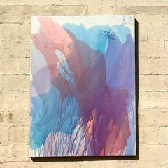 Vintage Monumental Boho Signed Original Abstract Oil Painting