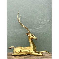 Vintage Monumental Brass Gazelle