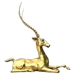 Vintage Monumental Brass Gazelle