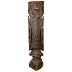 Vintage Monumental Carved Wood Tiki Sculpture