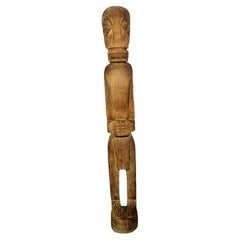 Retro Monumental Carved Wood Tiki Sculpture. French Polynesia. Creation Sanobo