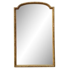 Vintage Monumental French Gilt Plaster Floor Mirror