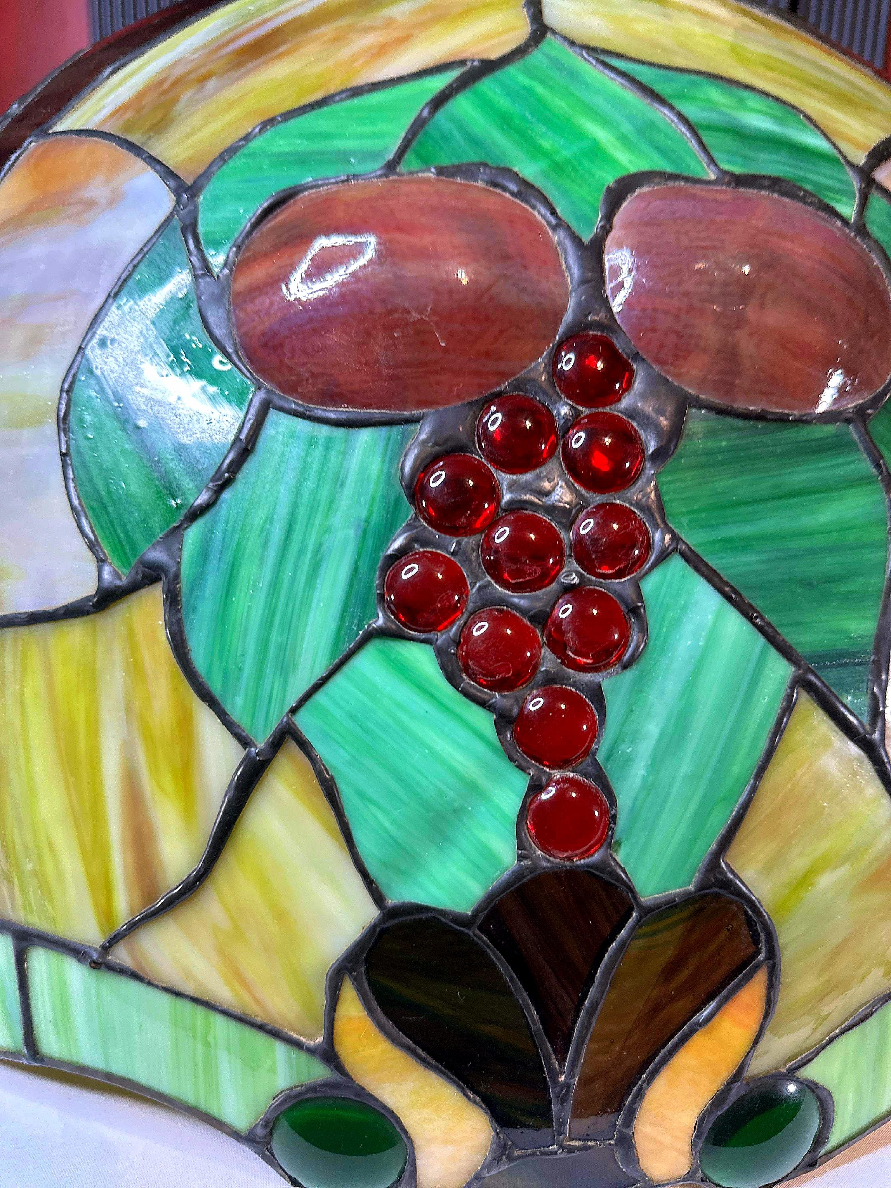 Vintage Monumental Fruit Slag Glass Lampshade/ Pendant Shade For Sale 13