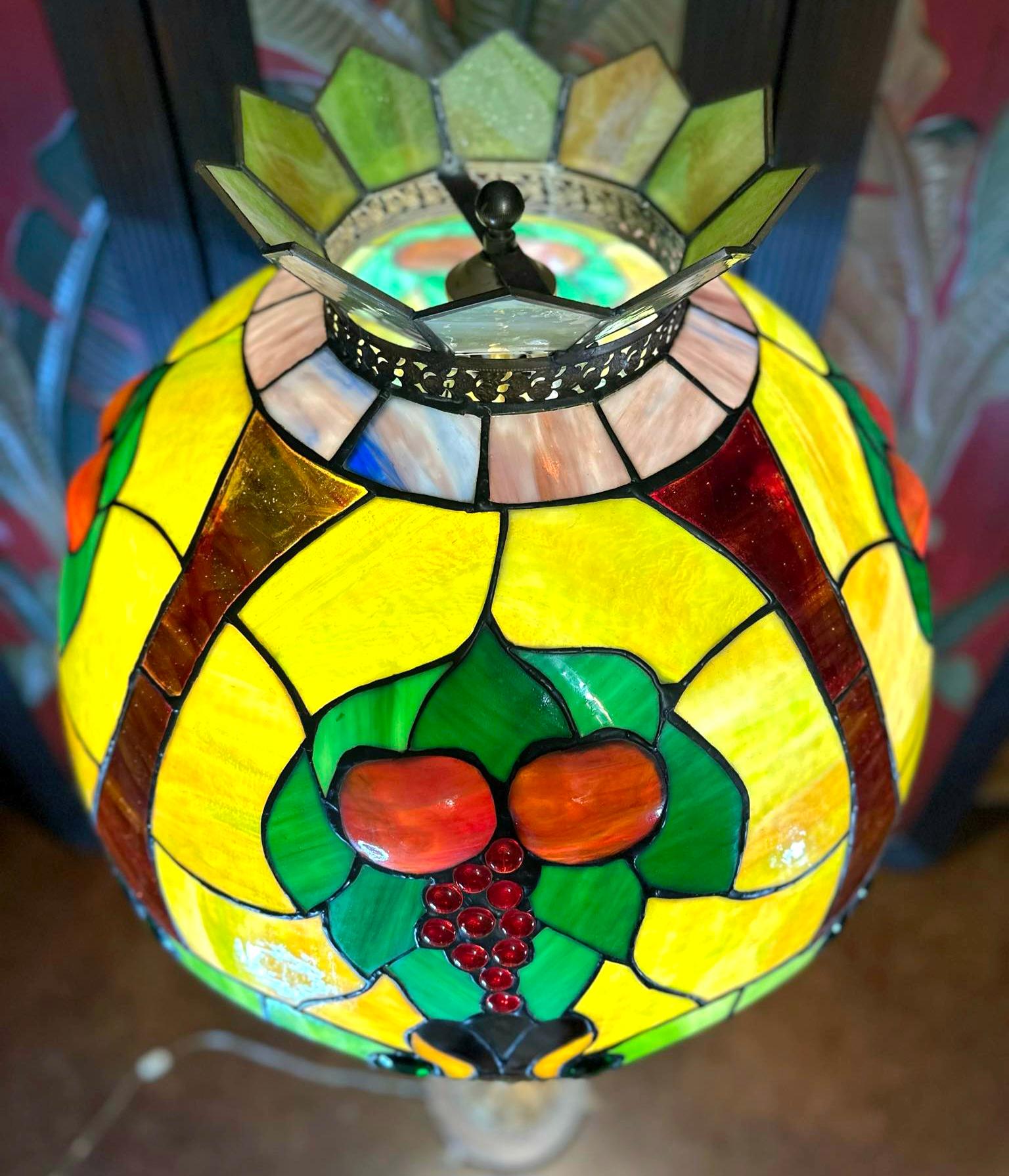 20th Century Vintage Monumental Fruit Slag Glass Lampshade/ Pendant Shade For Sale
