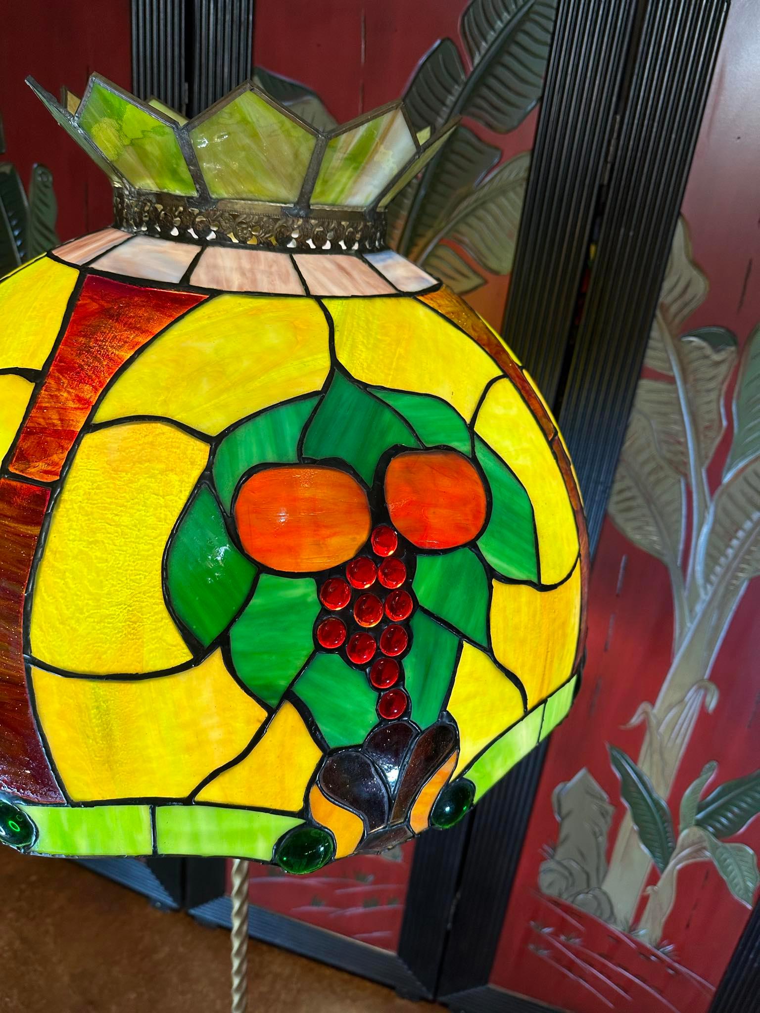 Vintage Monumental Fruit Slag Glass Lampshade/ Pendant Shade For Sale 2