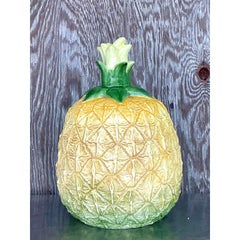 Vintage Monumental Glazed Ceramic Pineapple