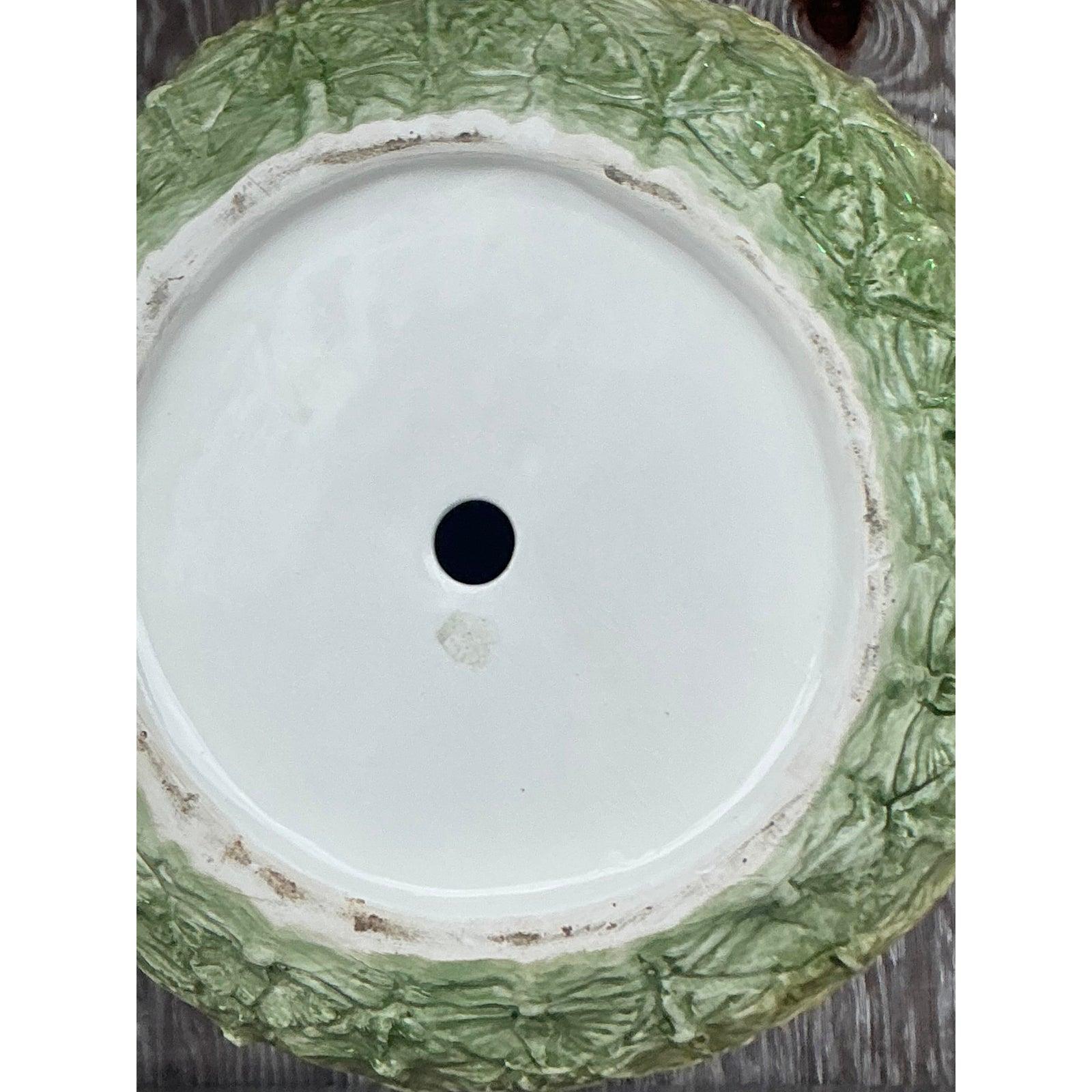 Hollywood Regency Ananas monumentale d'epoca in ceramica smaltata in vendita