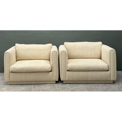 Vintage Monumental Lounge Chairs After Charles Pfister for Knoll
