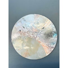 Vintage Monumental Mixed Media Disc Wall Sculpture