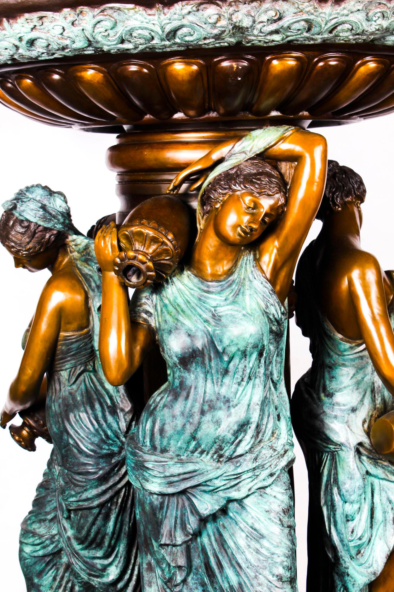 Monumentaler neoklassizistischer Revival-Bronze-Skulptur-Brunnen, 20. Jahrhundert im Zustand „Gut“ im Angebot in London, GB
