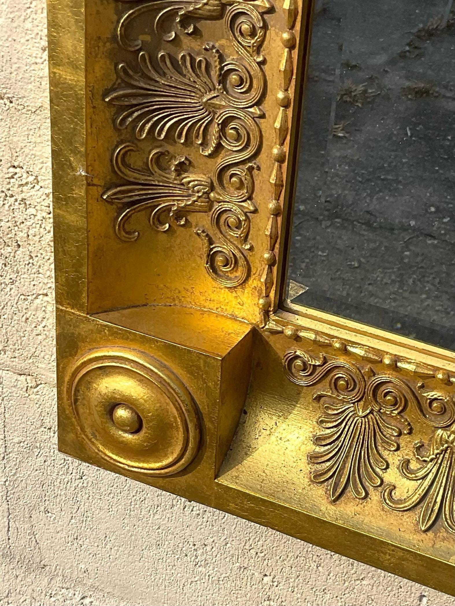 Vintage Monumental verzierten vergoldeten Spiegel (Französische Provence) im Angebot