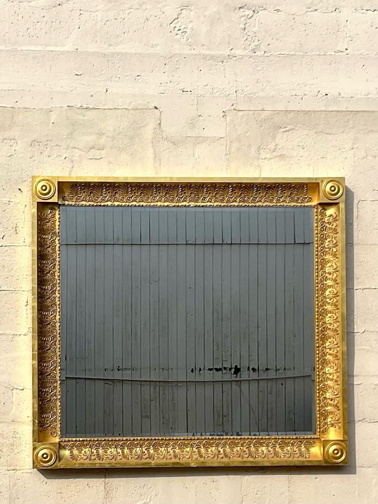 Vintage Monumental verzierten vergoldeten Spiegel (20. Jahrhundert) im Angebot
