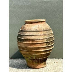 Vintage Monumental patiniert Terra Cotta Urne