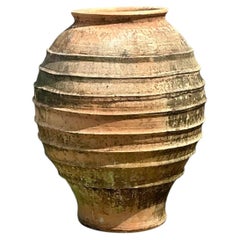Vintage Monumental patiniert Terra Cotta Urne