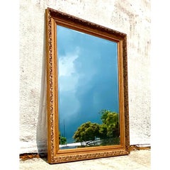 Vintage Monumental Regency Gilt Floor Mirror