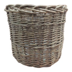 Vintage Monumental Round Willow Planter/Basket