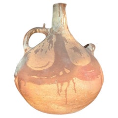 Vintage Monumental Terracotta Painted Urn