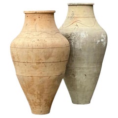 Vintage Monumental Turkish Terracotta Vessels - A Pair