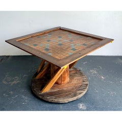 Vintage Monumental Wood Scrabble Board Game Table