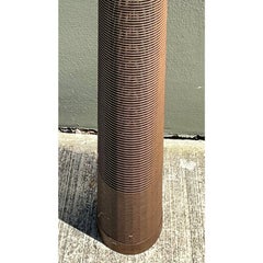 Vintage Monumental Woven Metal Floor Lamp