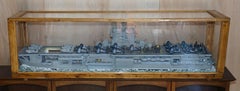 Vintage Monumental WWII American Wood Light Aircraft Carrier Made by Sailors