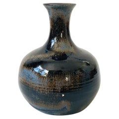 Vintage Moody Blue Pottery Vase