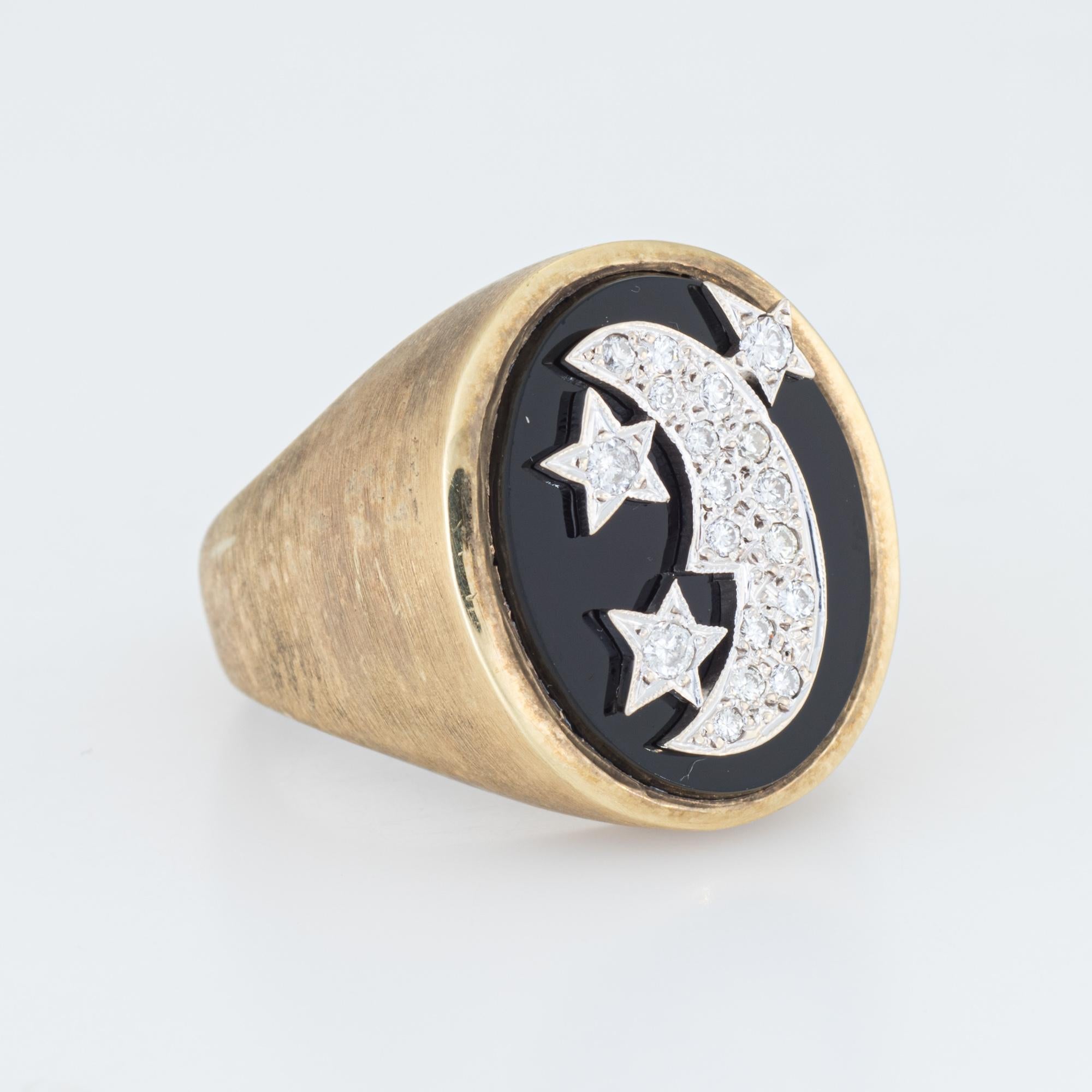 moon and star ring 14k gold