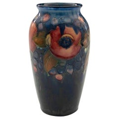 Antique English William Moorcroft Pottery Pomegranate Vase circa 1930