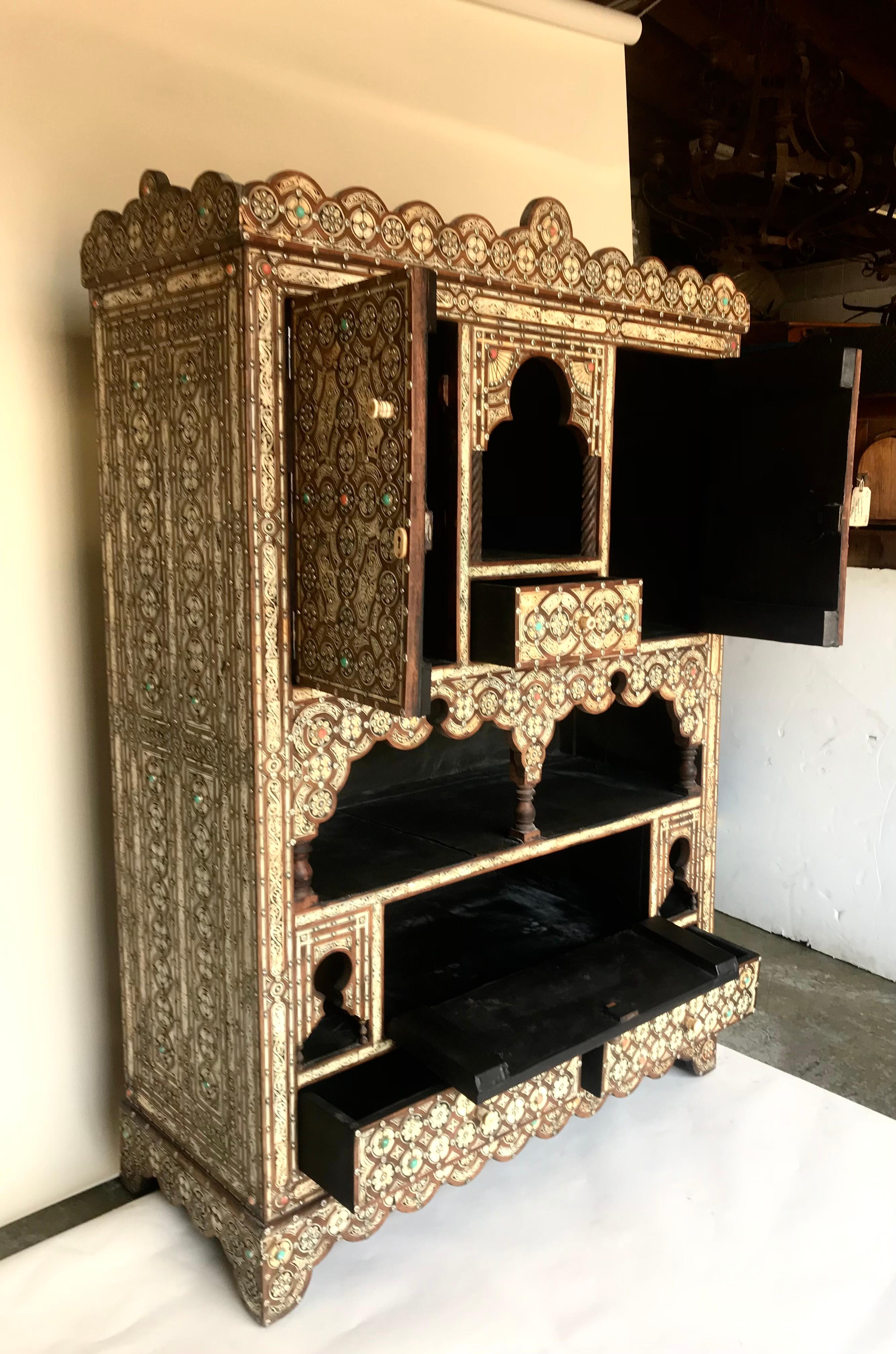 moroccan wall cabinet
