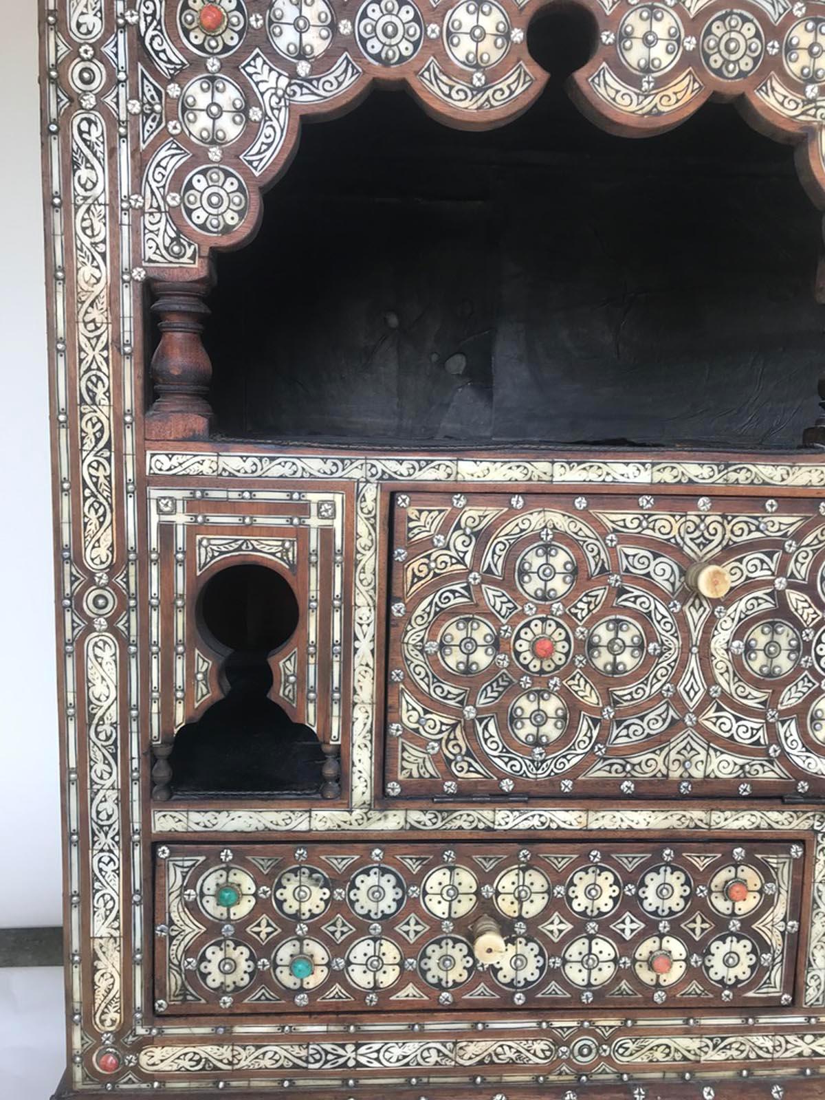 Vintage Moorish Inlay Cabinet In Good Condition In Los Angeles, CA