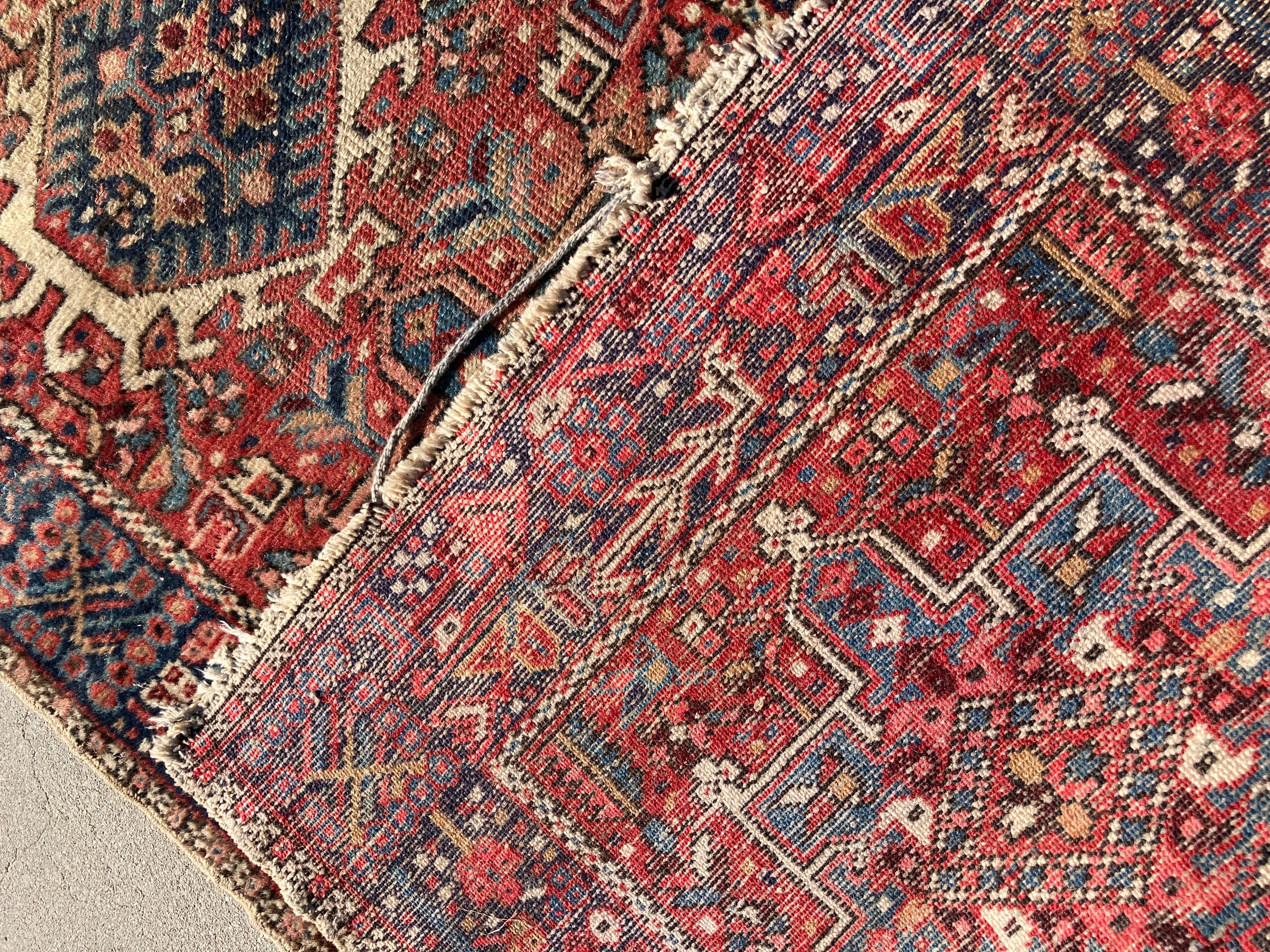 Hand-Crafted 1940s Vintage Moorish Rug Runner from Eastern Turkey For Sale