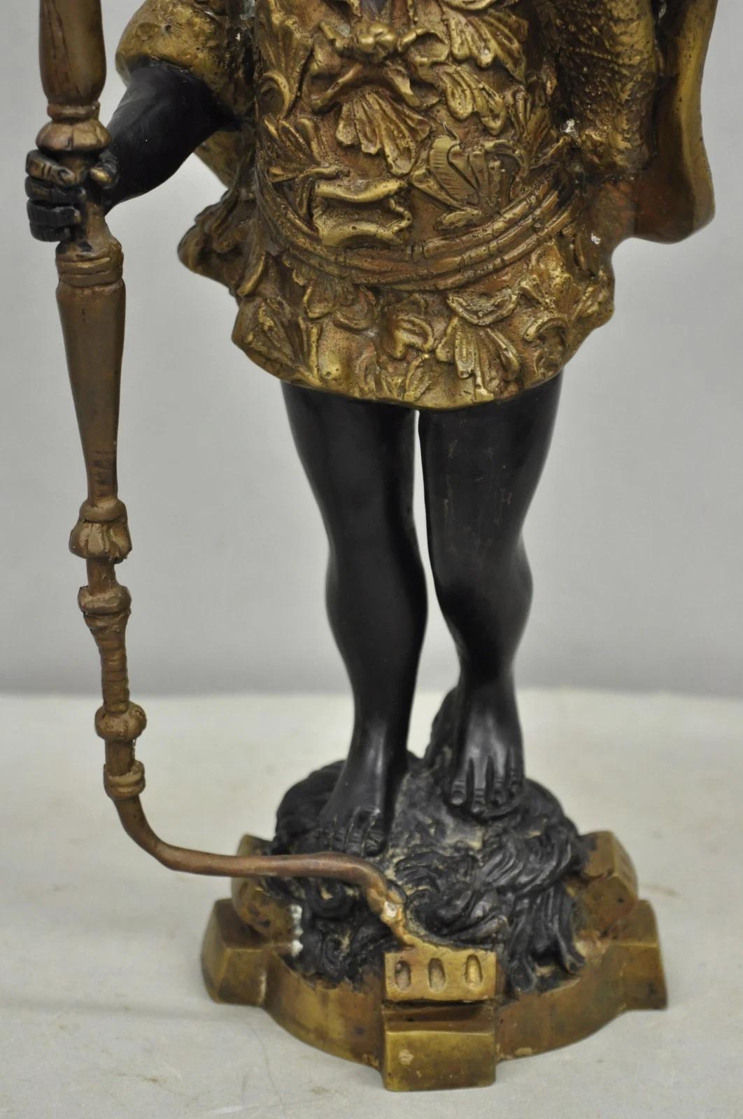 Portacandele d'epoca in bronzo figurato in stile moresco veneziano Blackamoor In condizioni buone in vendita a Philadelphia, PA