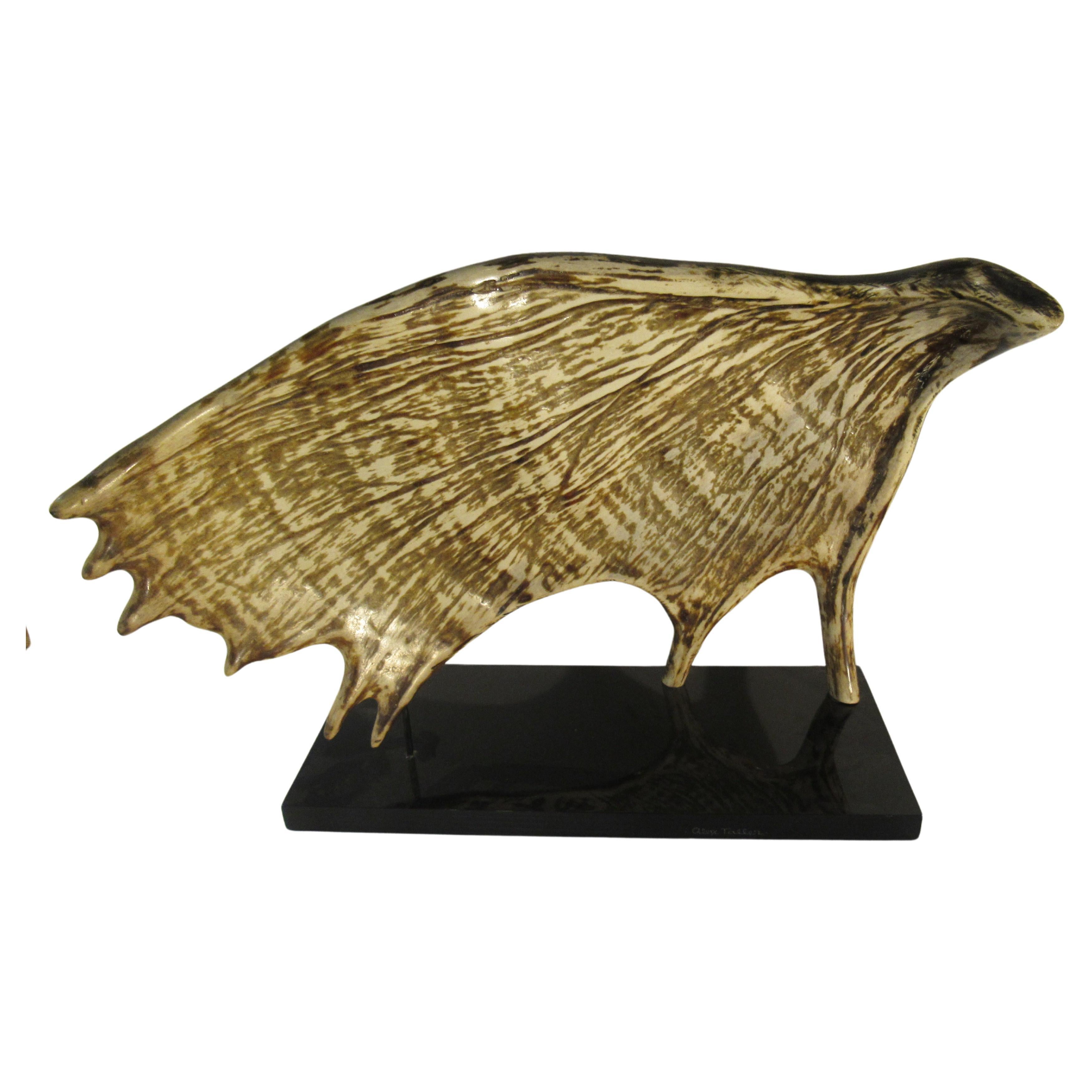 Vintage Moose Antler Sculpture by Alex Taller For Sale